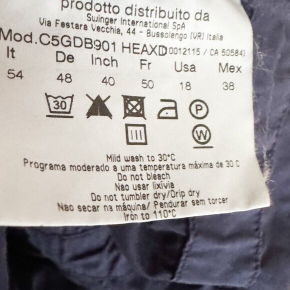 Versace Jeans Navy Blue Cotton Casual Jacket L - Picture 15 of 16